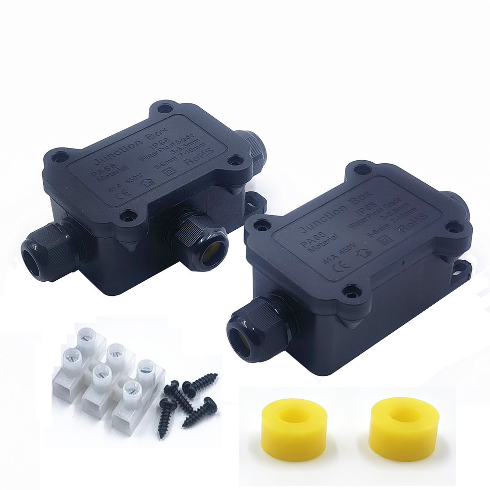 Outdoor Lighting Junction - IP68 Waterdichte Junction Box 2/3-weg buitenkabelconnector,
