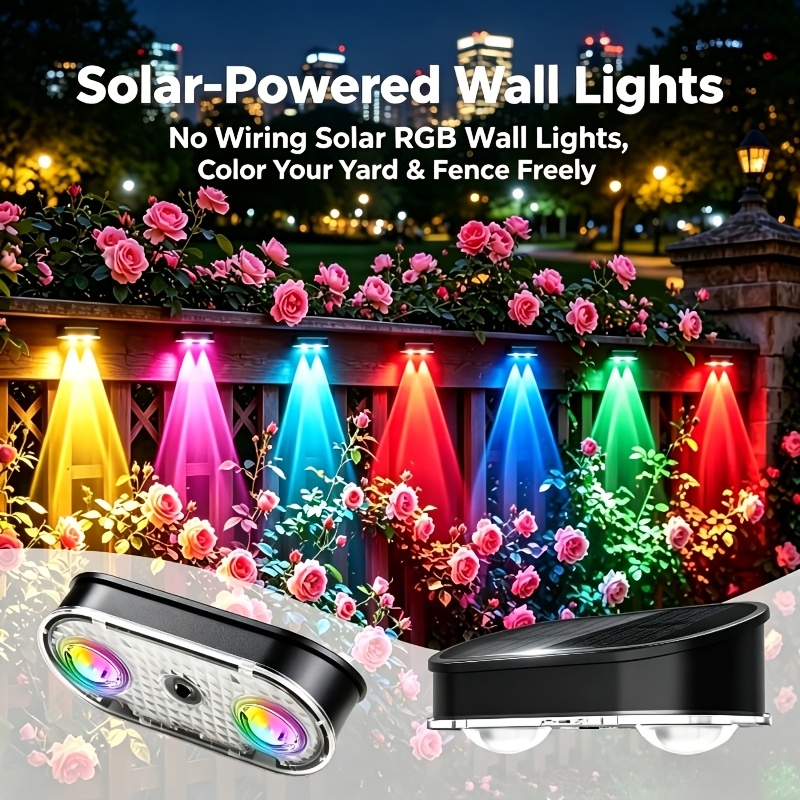Outdoor Lighting Amazon - RGB Solar Tuinlamp IP44, 8 Kleuren