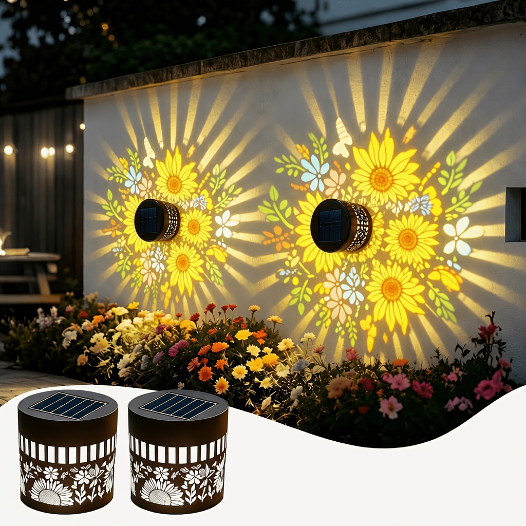 Deck Step Light - 2-pack zonne-aangedreven heklampen, metalen zonne-aangedreven buitenlampen