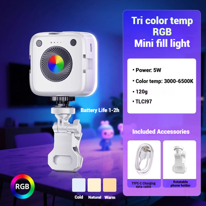 Outdoor Lighting Video Shooting - Mini RGB LED Video Invullicht Oplaadbare