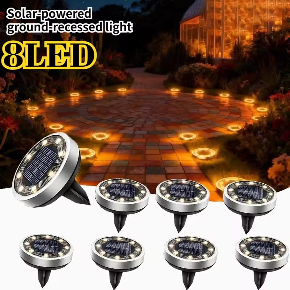 Deck Step Light - Solar Disk Light IP68 Waterdichte Inground