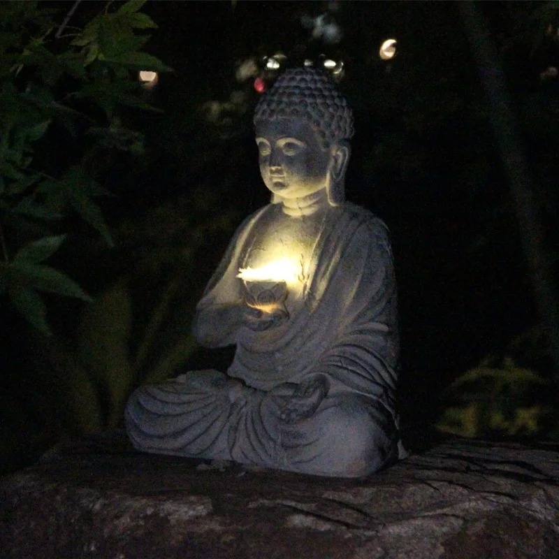 Hars Boeddha Beeldje Sculptuur - Outdoor Zen Lighting recensie en prijs