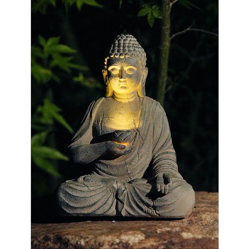 Hars Boeddha Beeldje Sculptuur - Outdoor Zen Lighting recensie en prijs