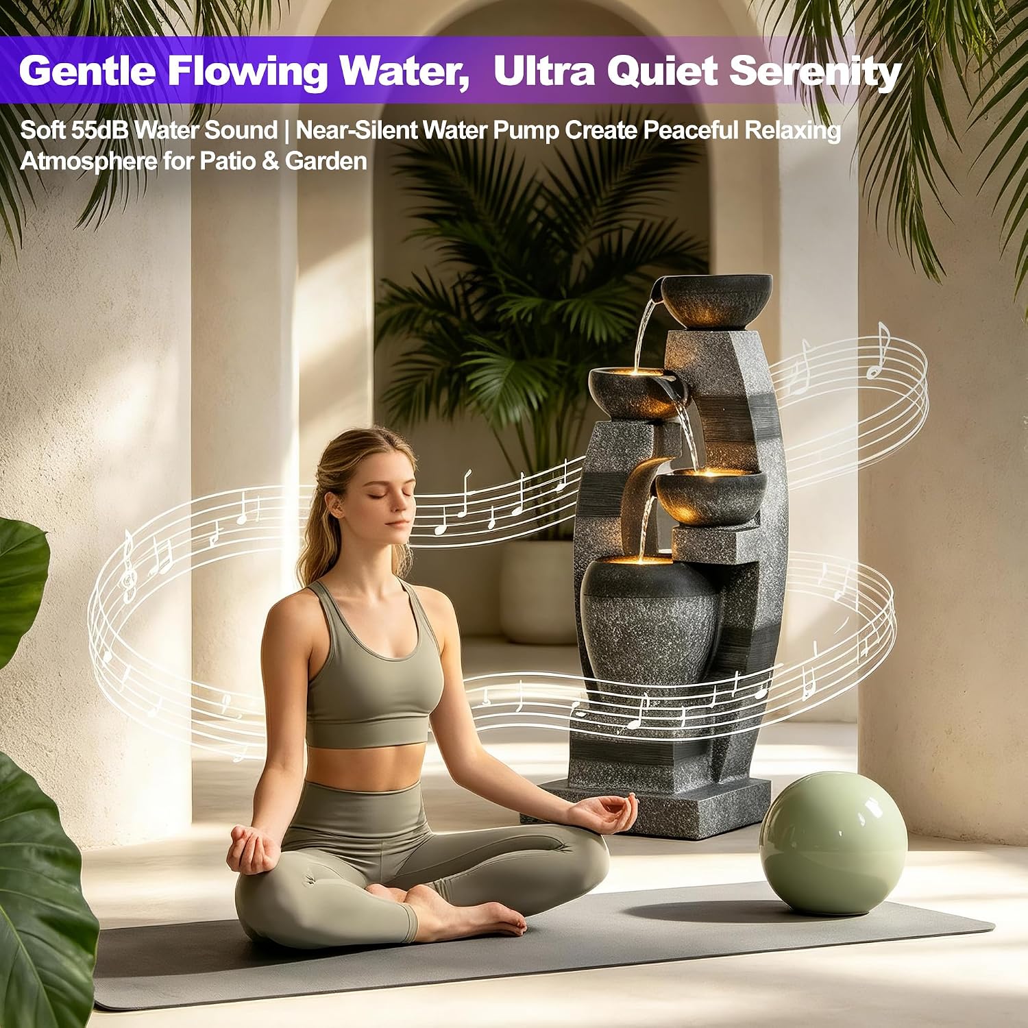 Vierlaags trapsgewijze waterfo - Outdoor Zen Lighting recensie en prijs