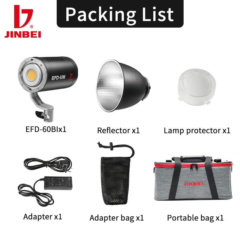 JINBEI EFD-60M Hoge Kwaliteit  - Outdoor Lighting Video Shooting recensie en prijs