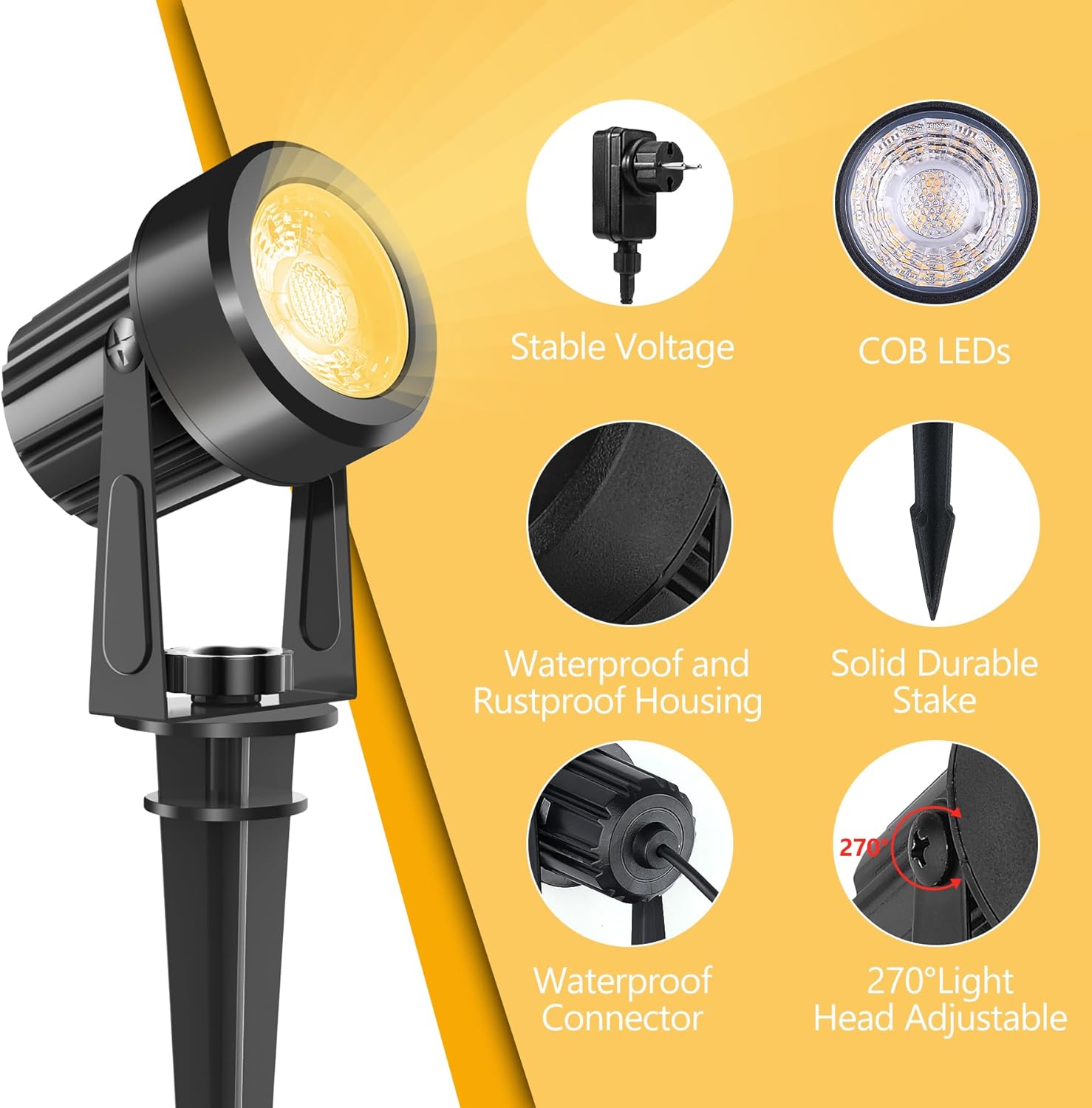 4/6/8LEDS 3000K Outdoor Spotli - Outdoor Lighting Voltage recensie en prijs