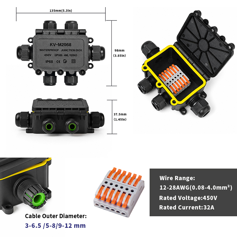 IP68 Waterdichte Junction Box  - Outdoor Lighting Junction recensie en prijs