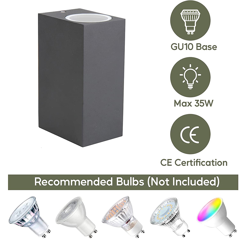 Zwart/Wit Aluminium GU10 Basis - Outdoor Lighting Amazon recensie en prijs